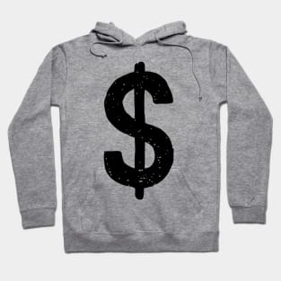 Dollar Sign Doodle Black Hoodie